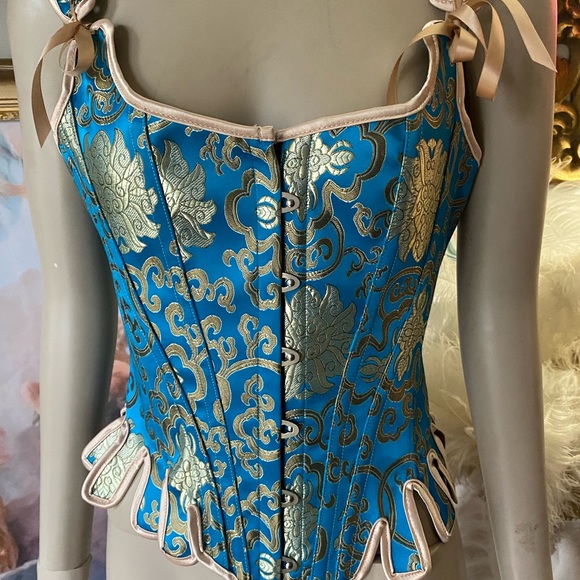 Gorgeous blue and gold corset stays - Picture 6 of 6